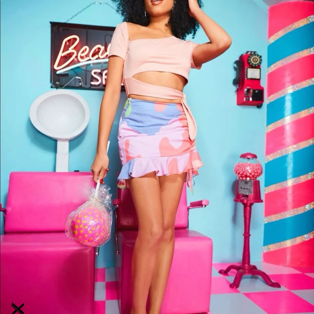 Color Splash Mini Skirt